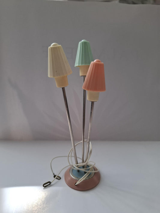 Radiate Retro Vibes: Vintage 70s Soviet Doll Floor Lamp in Pastel Splendor